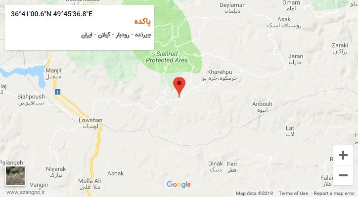 روستای پاکده بر روی نقشه