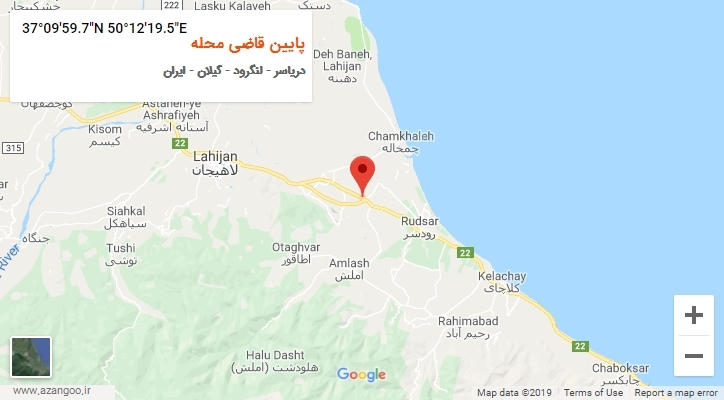 روستای پایین قاضی محله بر روی نقشه