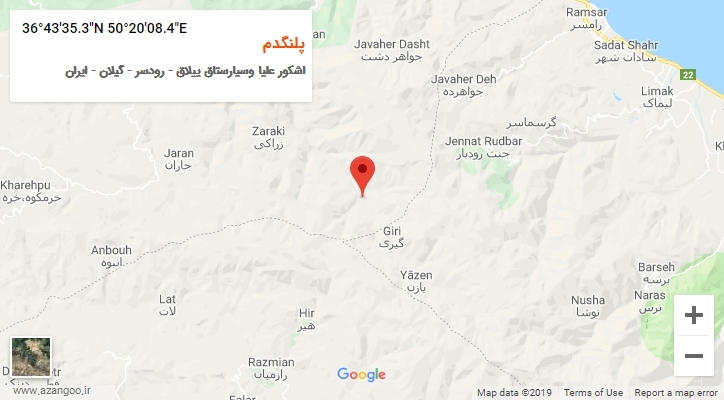روستای پلنگدم بر روی نقشه
