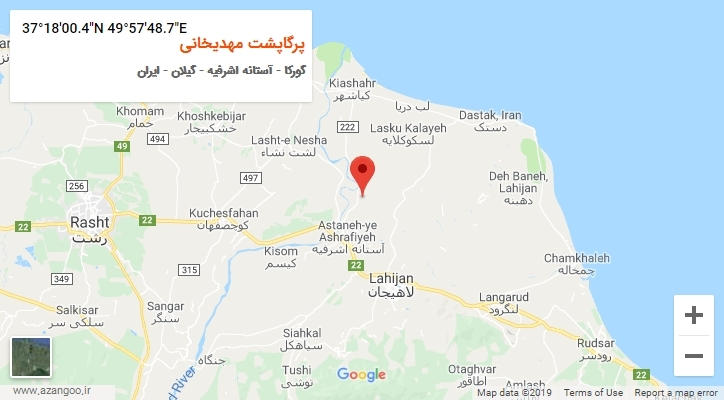 روستای پرگاپشت مهدیخانی بر روی نقشه
