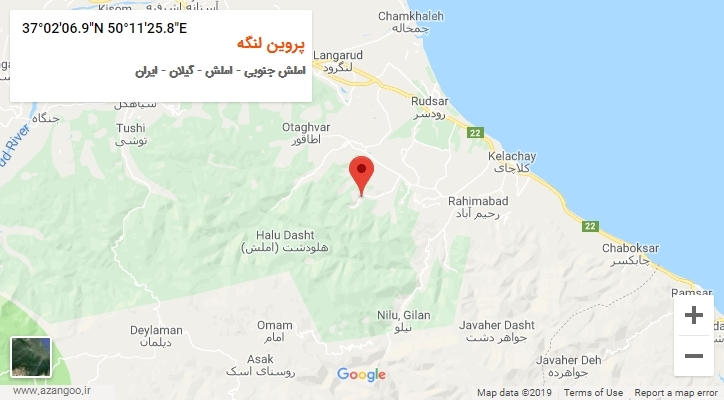 روستای پروین لنگه بر روی نقشه