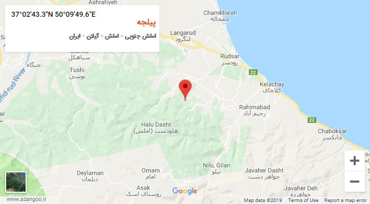 روستای پیلجه بر روی نقشه