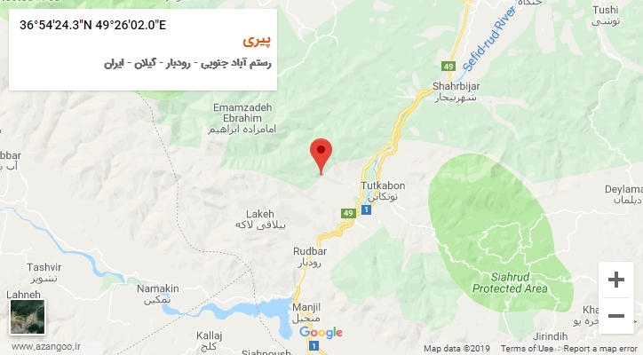 روستای پیری بر روی نقشه