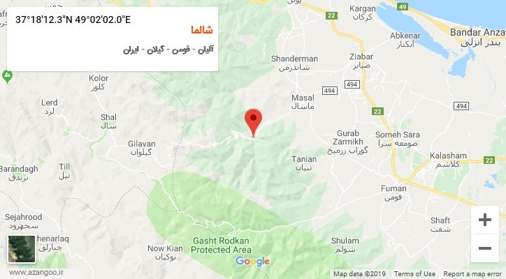 روستای شالما بر روی نقشه