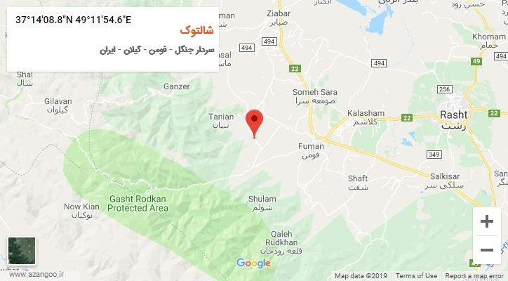 روستای شالتوک بر روی نقشه