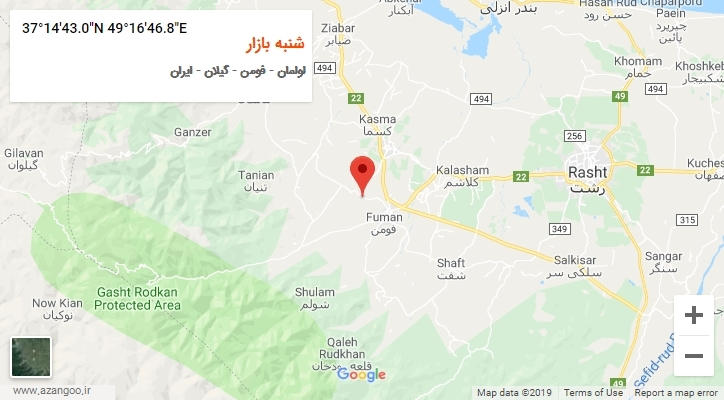 روستای شنبه بازار بر روی نقشه