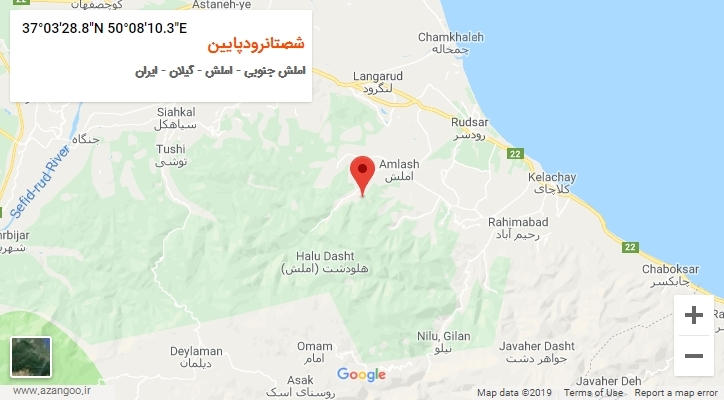 روستای شصتانرودپایین بر روی نقشه