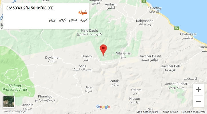 روستای شوله بر روی نقشه