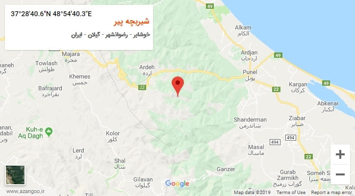 روستای شیربچه پیر بر روی نقشه