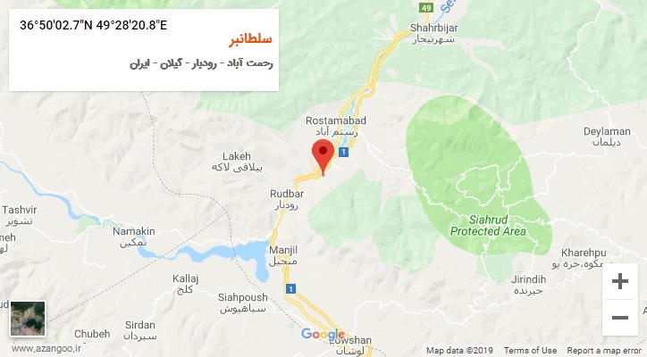 روستای سلطانبر بر روی نقشه