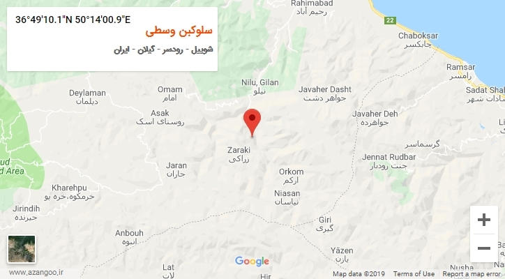 روستای سلوکبن وسطی بر روی نقشه