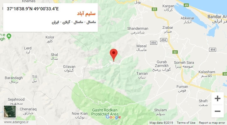 روستای سلیم آباد بر روی نقشه