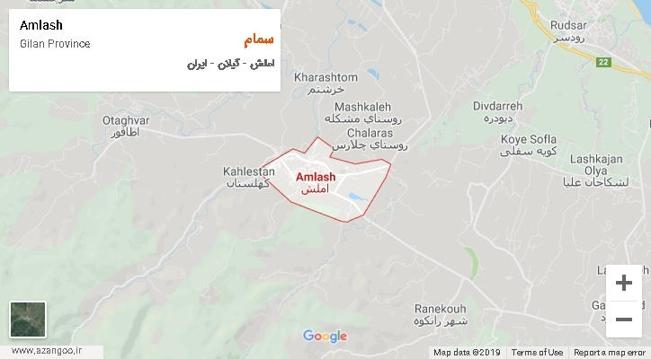 دهستان سمام بر روی نقشه