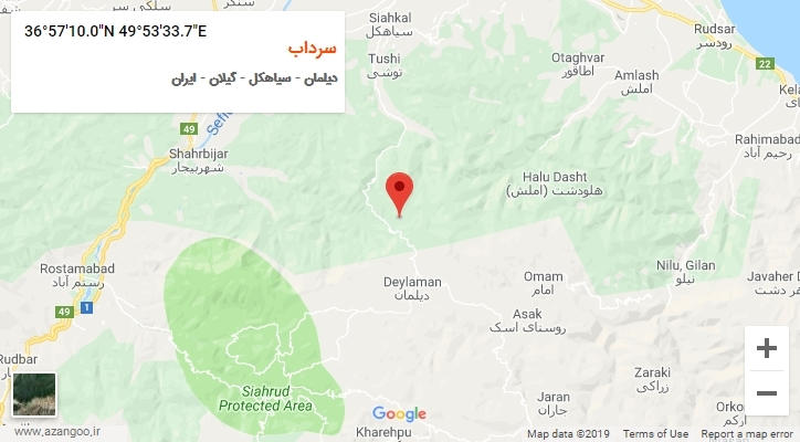روستای سرداب بر روی نقشه