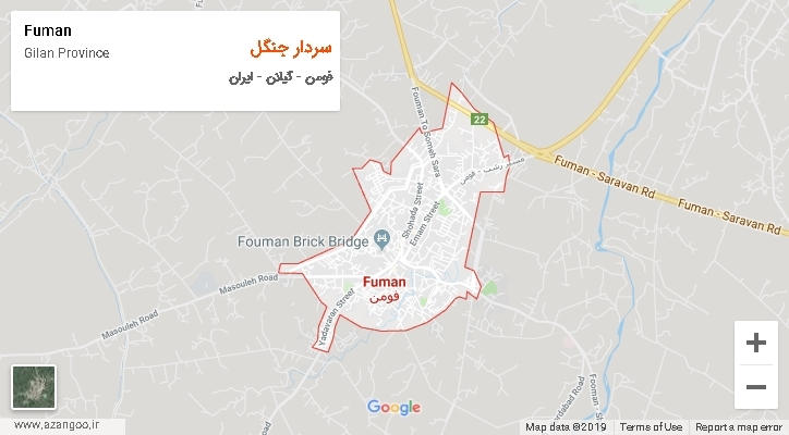 دهستان سردار جنگل بر روی نقشه