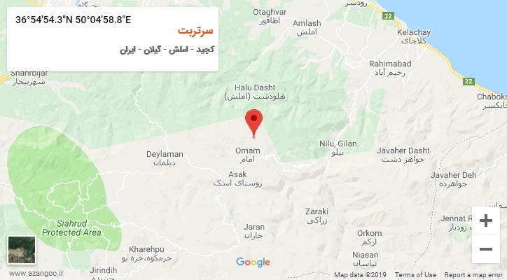 روستای سرتربت بر روی نقشه