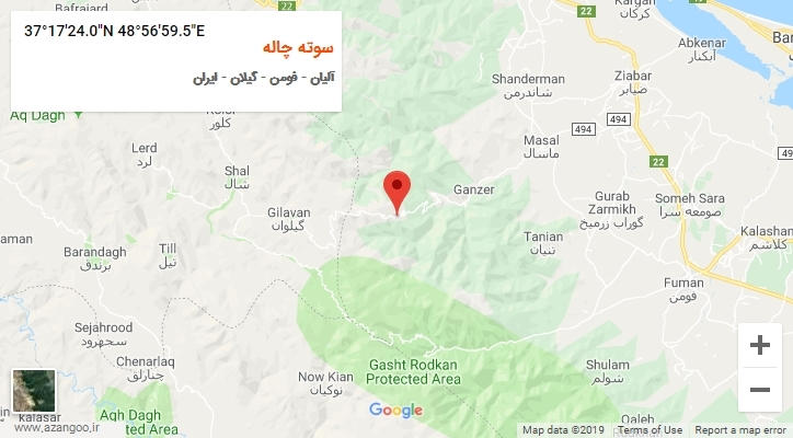 روستای سوته چاله بر روی نقشه
