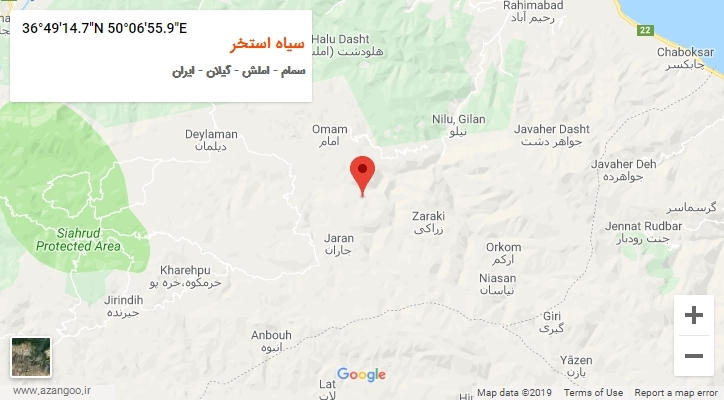 روستای سیاه استخر بر روی نقشه