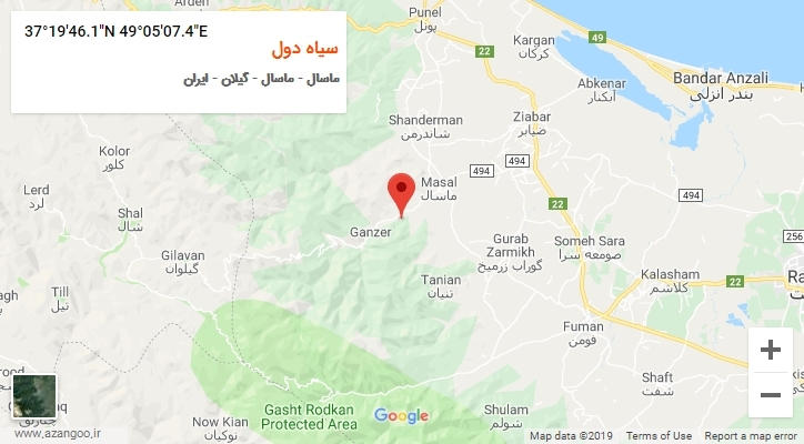 روستای سیاه دول بر روی نقشه