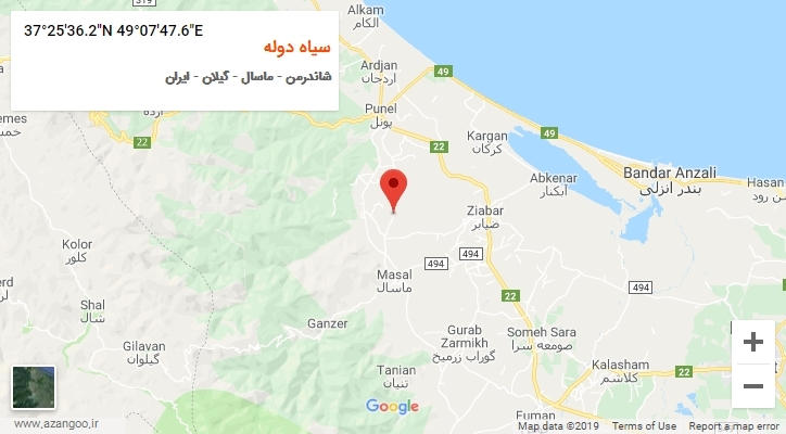 روستای سیاه دوله بر روی نقشه