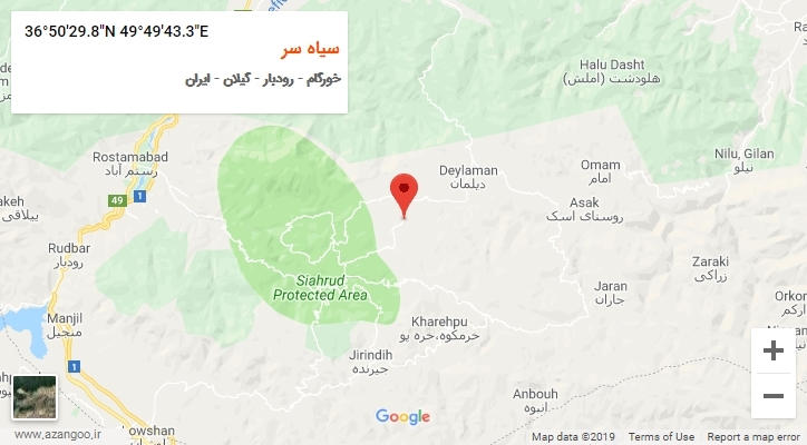 روستای سیاه سر بر روی نقشه