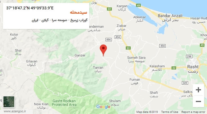 روستای سیدمحله بر روی نقشه