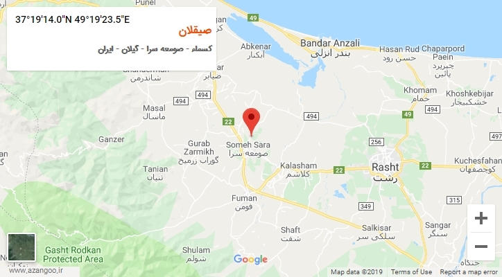 روستای صیقلان بر روی نقشه