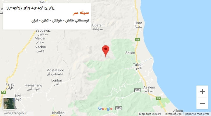 روستای سیله سر بر روی نقشه