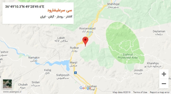 روستای سی سرعلیشارود بر روی نقشه
