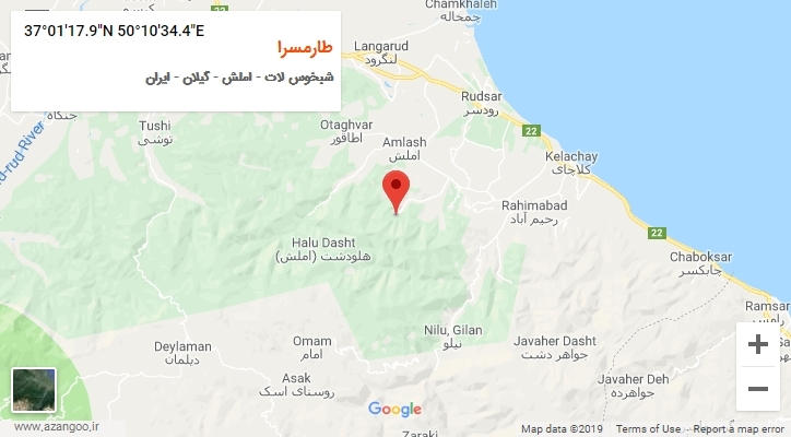 روستای طارمسرا بر روی نقشه
