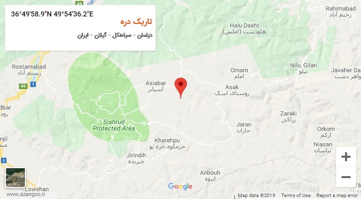 روستای تاریک دره بر روی نقشه