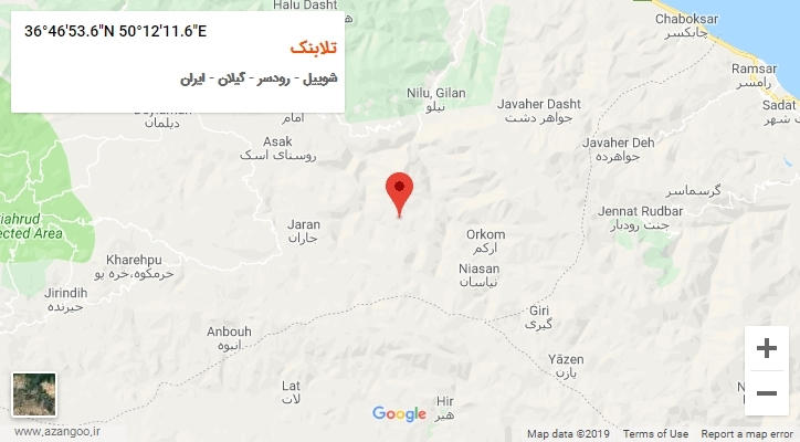 روستای تلابنک بر روی نقشه