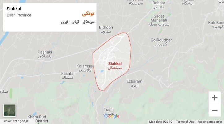 دهستان توتکی بر روی نقشه