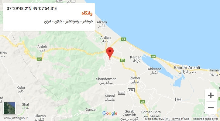 روستای وانگاه بر روی نقشه