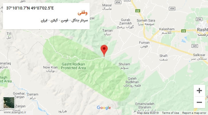 روستای وقفی بر روی نقشه