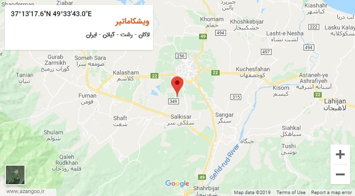 روستای ویشکاماتیر بر روی نقشه