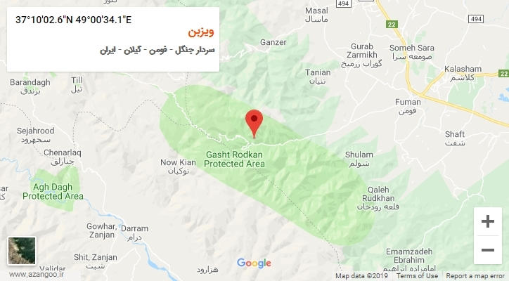 روستای ویزبن بر روی نقشه