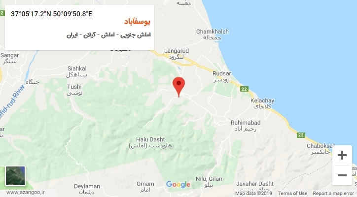 روستای یوسفآباد بر روی نقشه