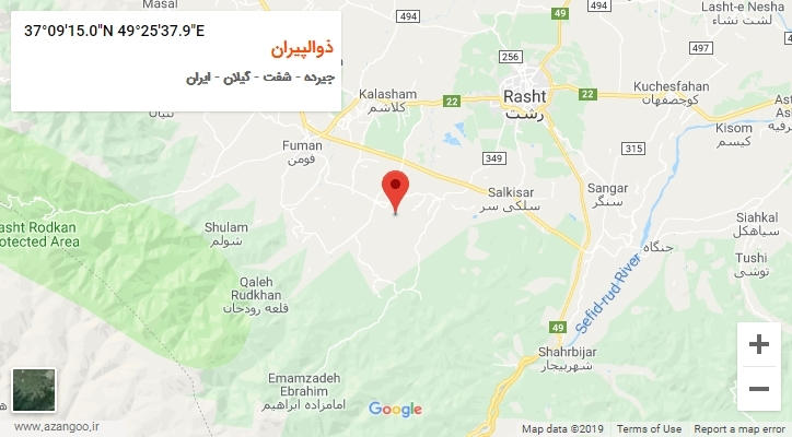 روستای ذوالپیران بر روی نقشه