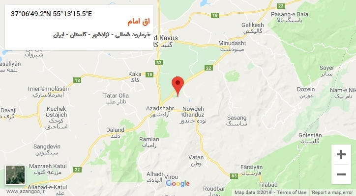 روستای اق امام بر روی نقشه