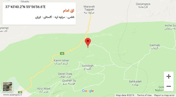 روستای اق امام بر روی نقشه