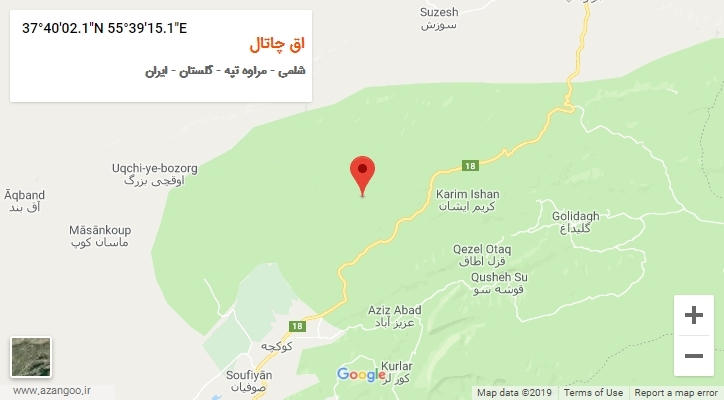 روستای اق چاتال بر روی نقشه