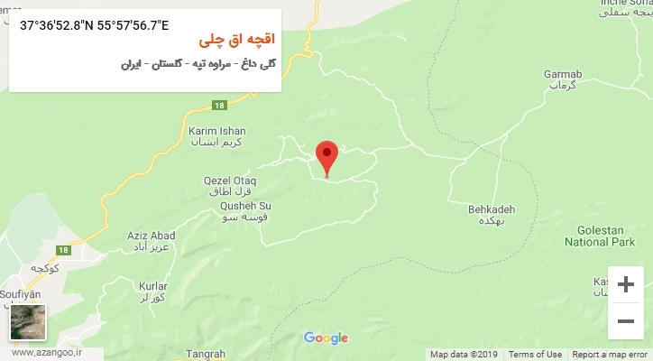 روستای اقچه اق چلی بر روی نقشه