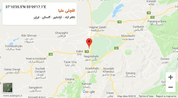 روستای اقچلی علیا بر روی نقشه