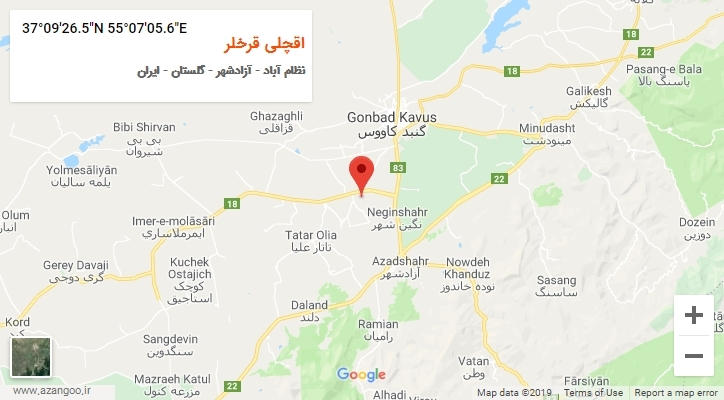 روستای اقچلی قرخلر بر روی نقشه