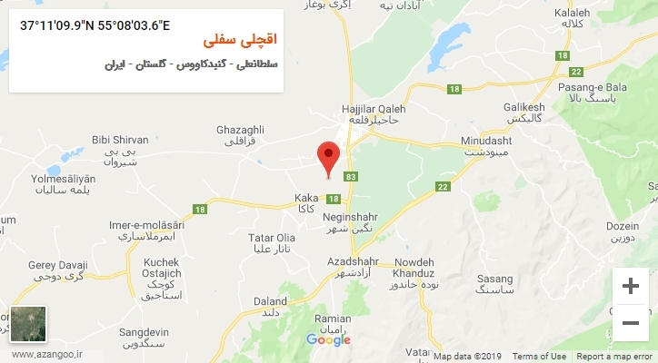 روستای اقچلی سفلی بر روی نقشه