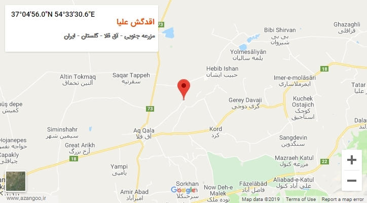 روستای اقدگش علیا بر روی نقشه