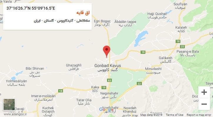 روستای اق قایه بر روی نقشه