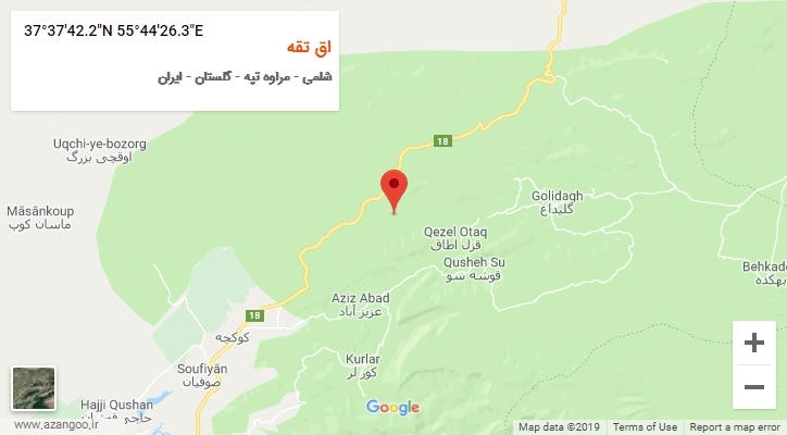 روستای اق تقه بر روی نقشه
