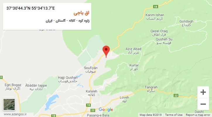 روستای اق یاجی بر روی نقشه